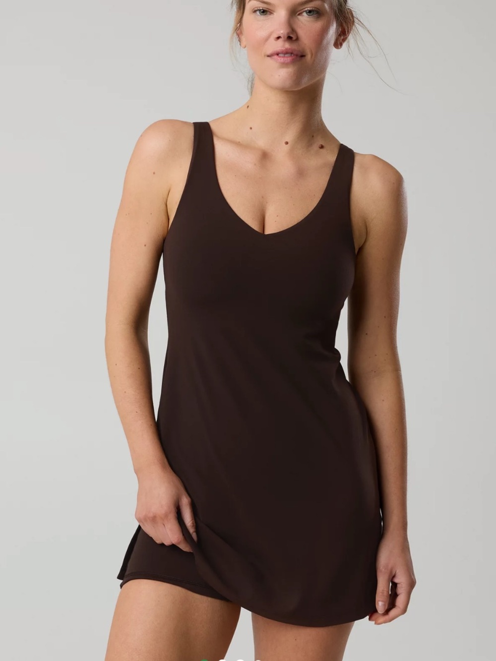OFFLINE by aerie Real Me Low Key Mini Dress in Deep Earth